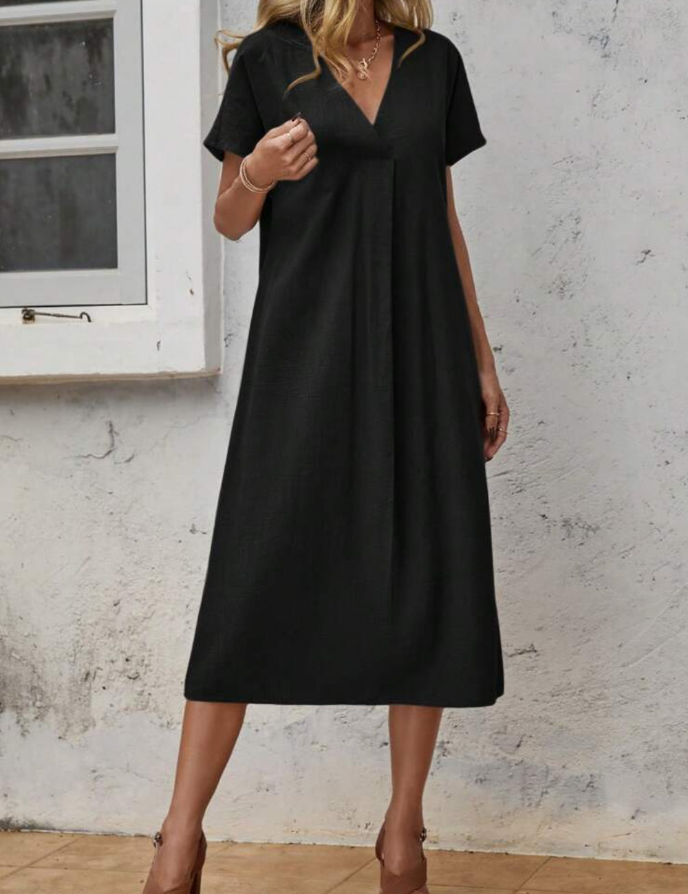 Rochie midi Shein Emery Rose, negru
