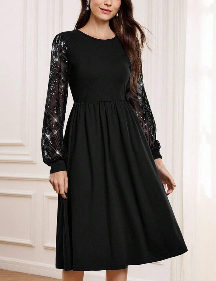 Shein midi ruha, fekete