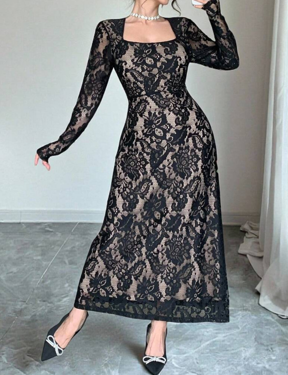 Rochie midi Shein, negru