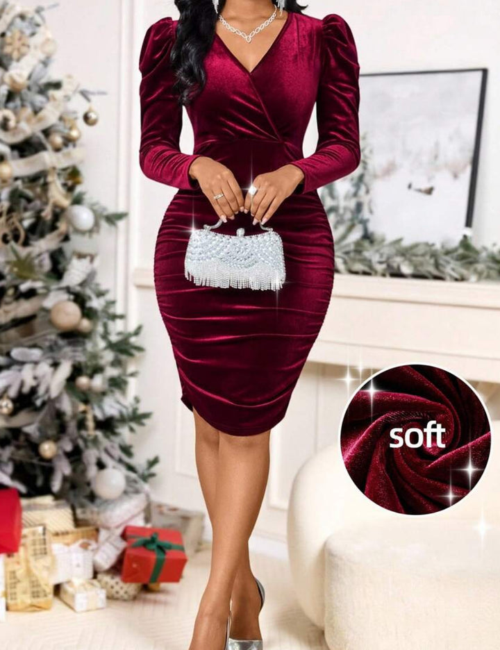 Shein piros midi ruha