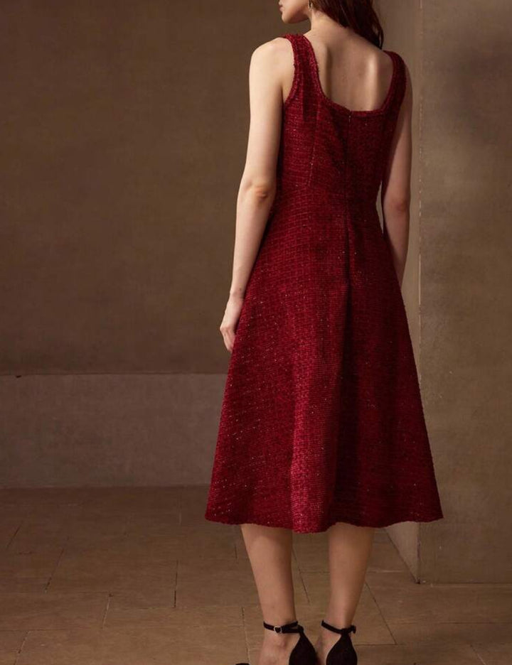 Rochie midi Shein MOTF, roșu