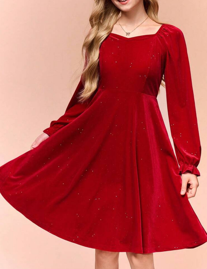 SHEIN midi ruha, piros