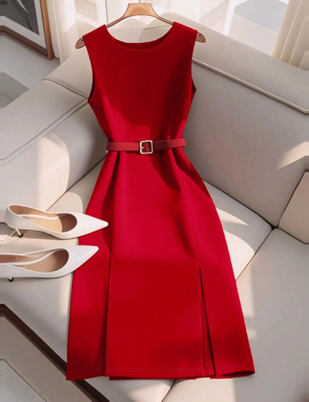 Rochie midi Shein, roșu