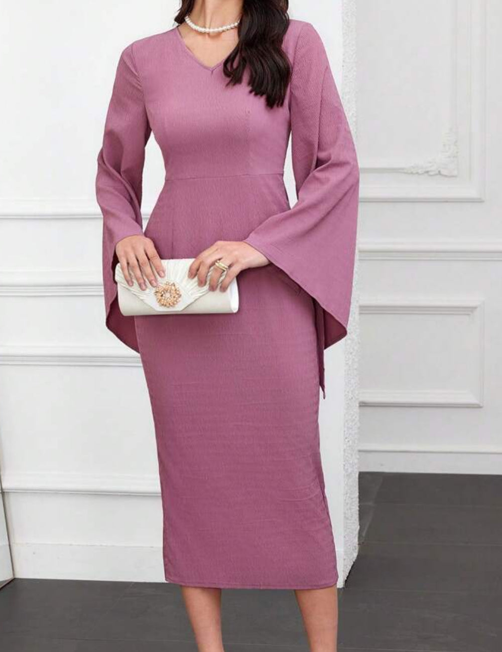 Rochie midi Shein, roz