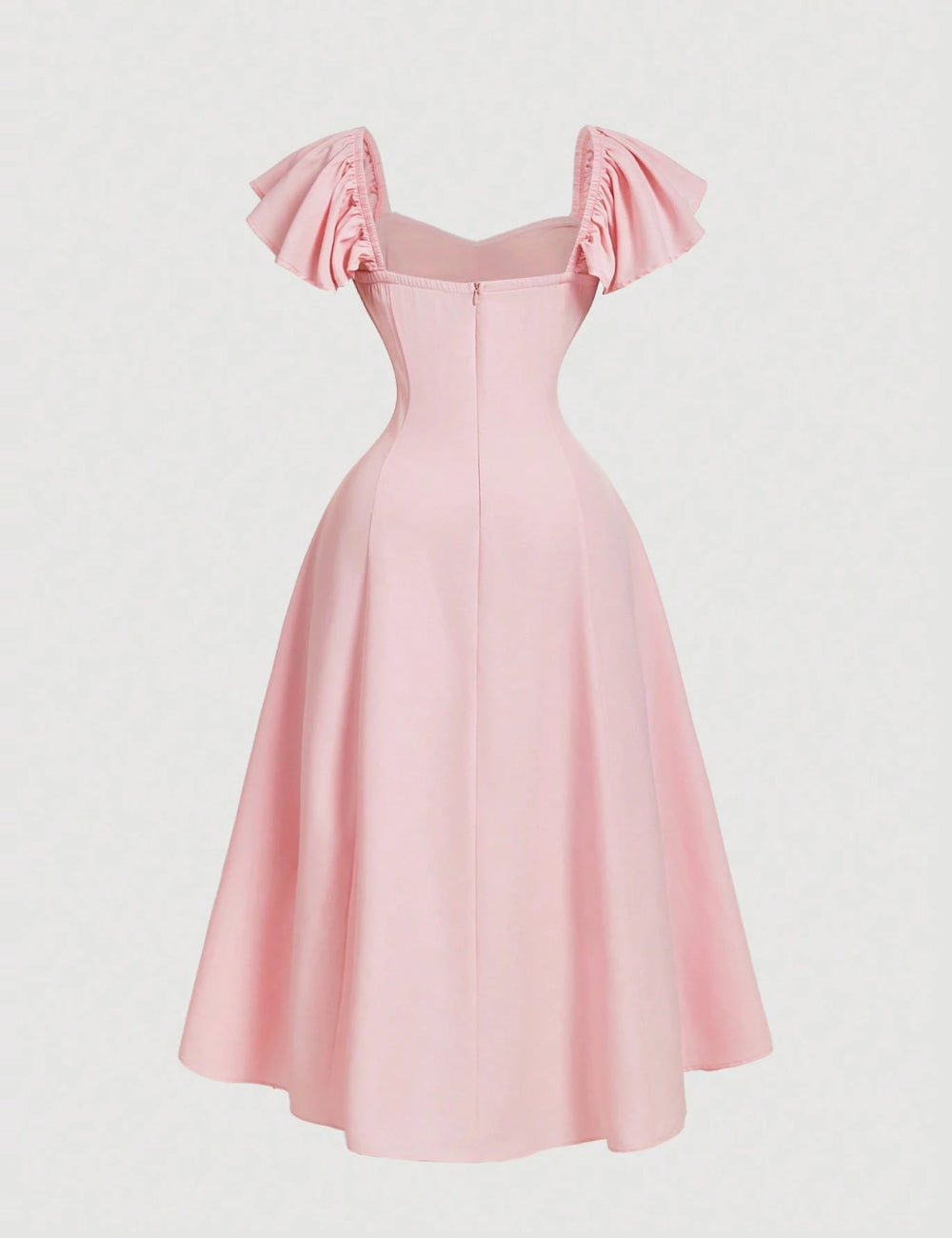 Shein Curve+ midi ruha, rózsaszín