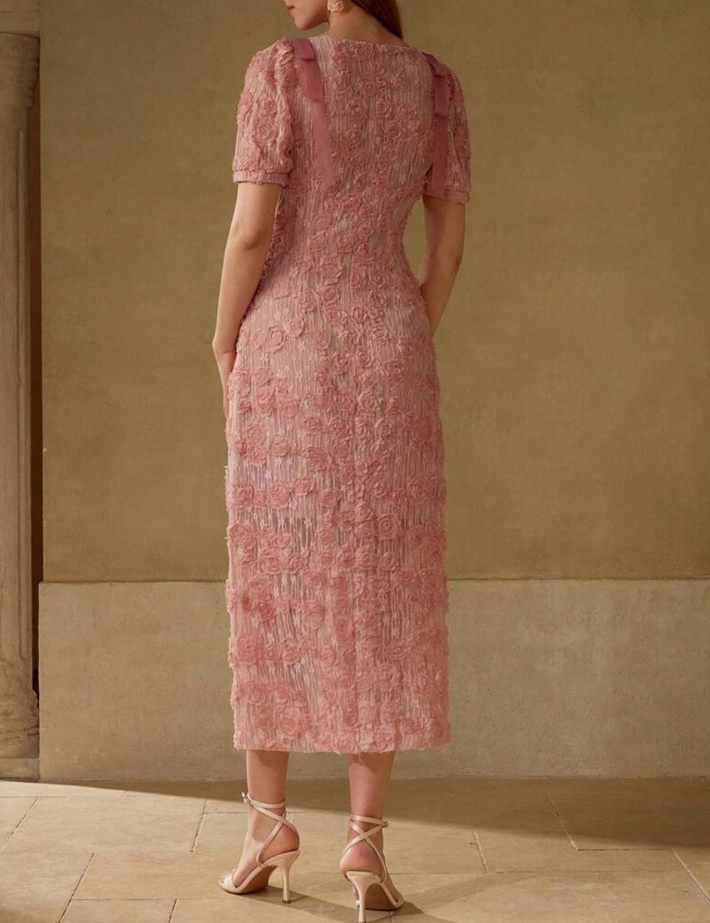 Rochie midi Shein MOTF, roz
