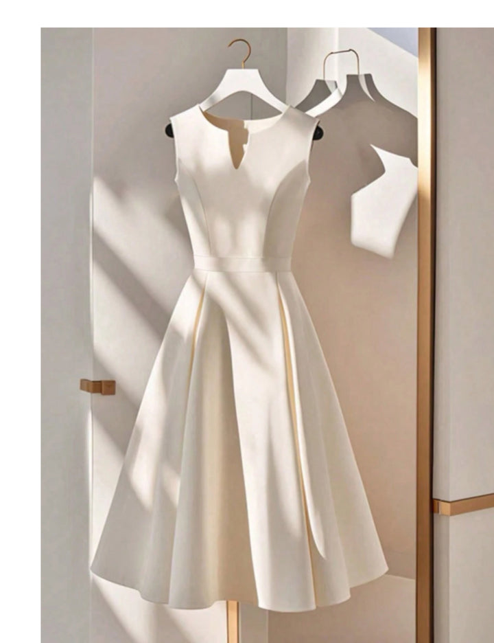 Rochie midi Shein, roz pudra