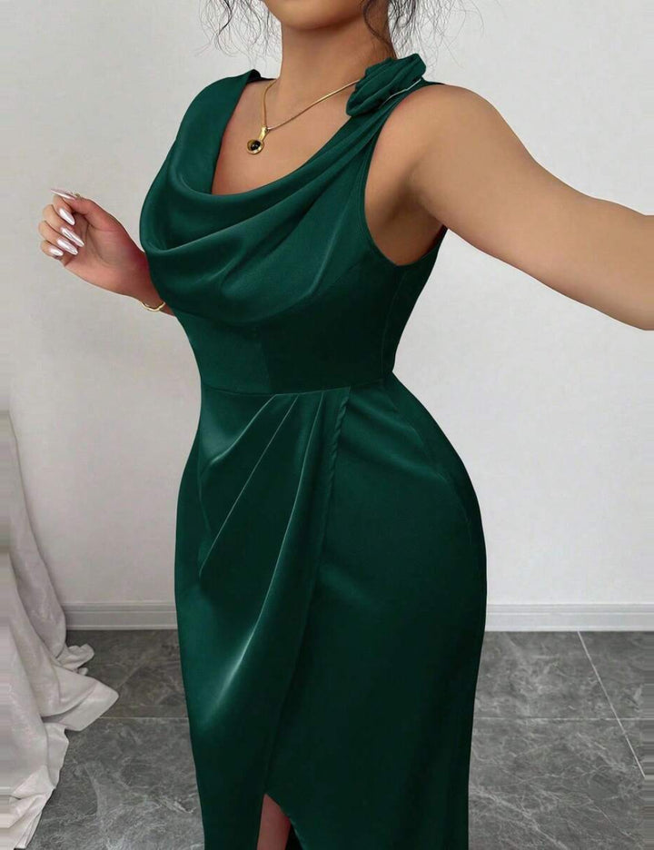Shein zöld midi ruha