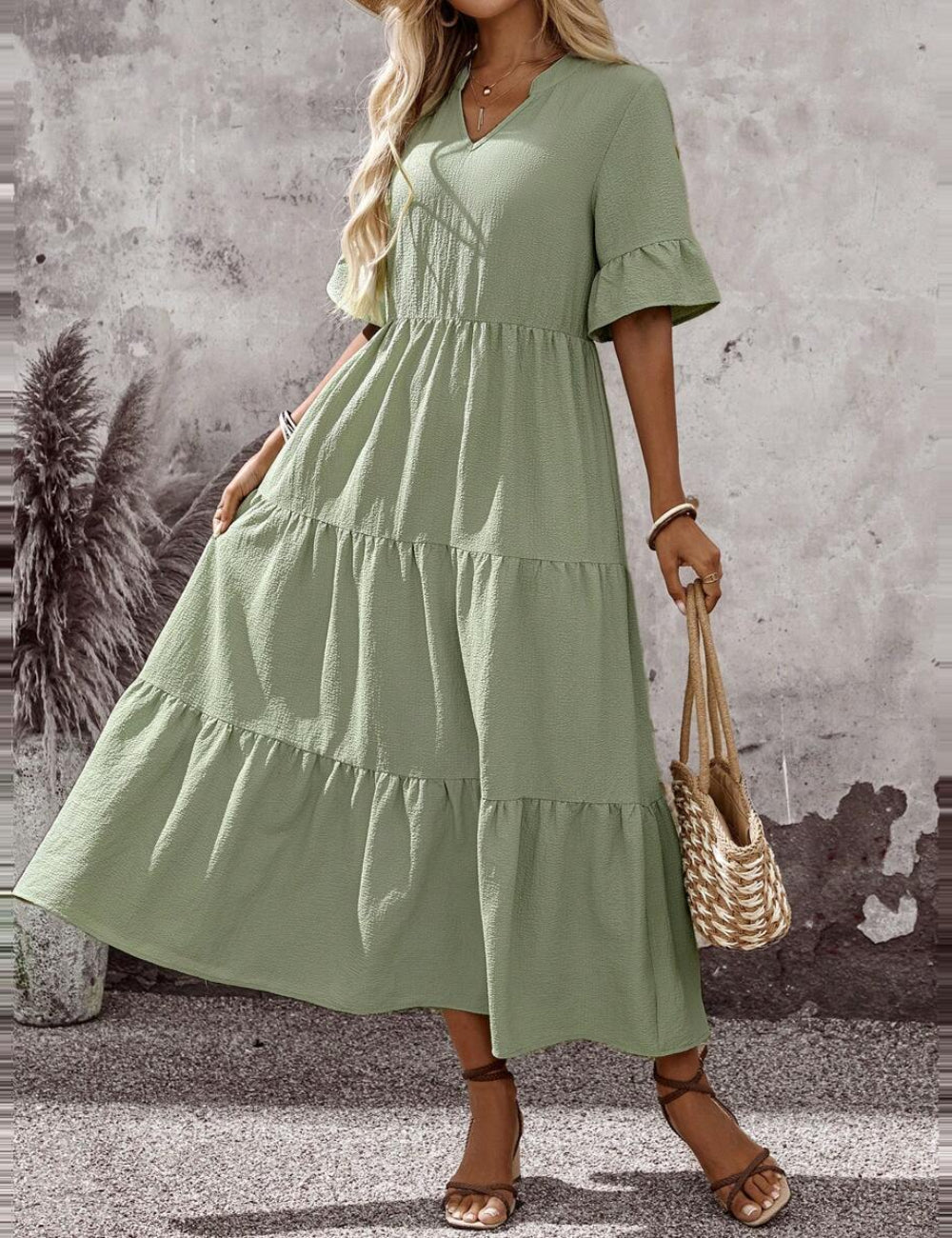 Rochie midi Shein, verde