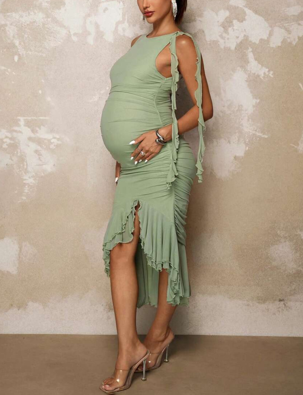 Rochie midi Shein, verde
