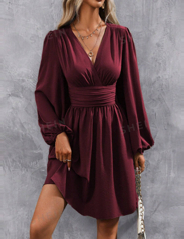 Rochie midi Shein, vișiniu