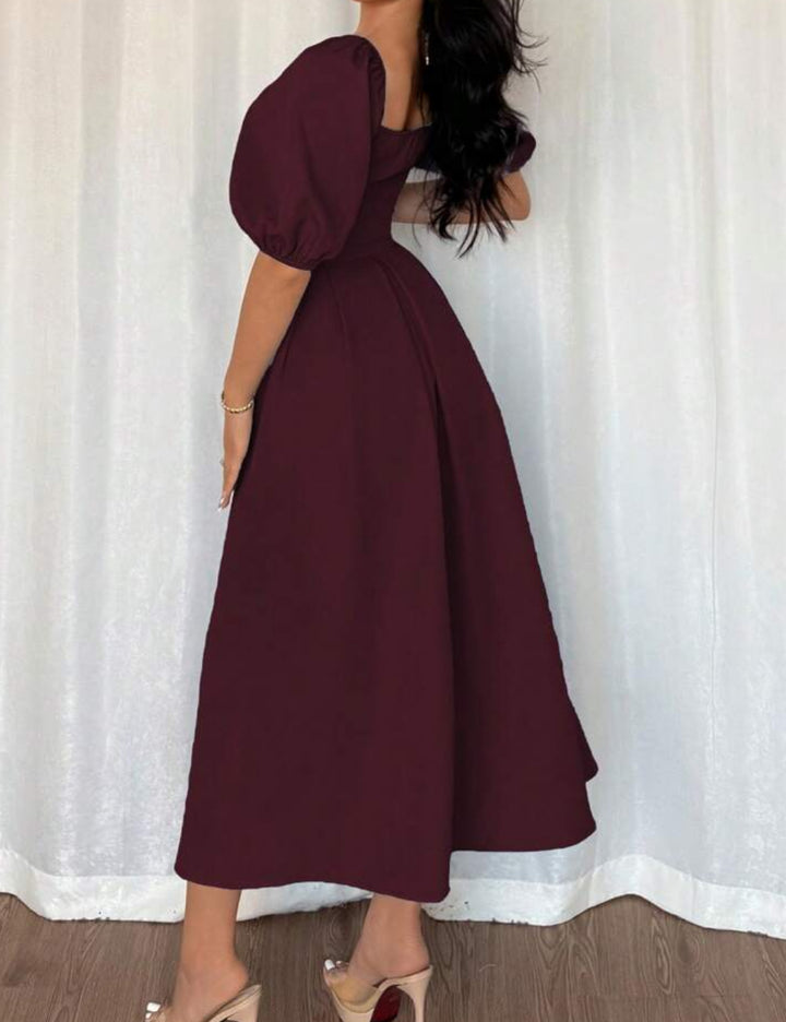 Shein bordó midi ruha