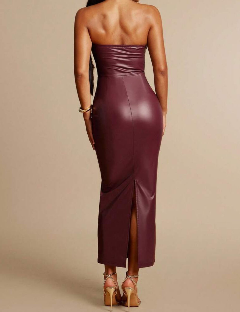 Rochie midi Shein Silquee, vișiniu