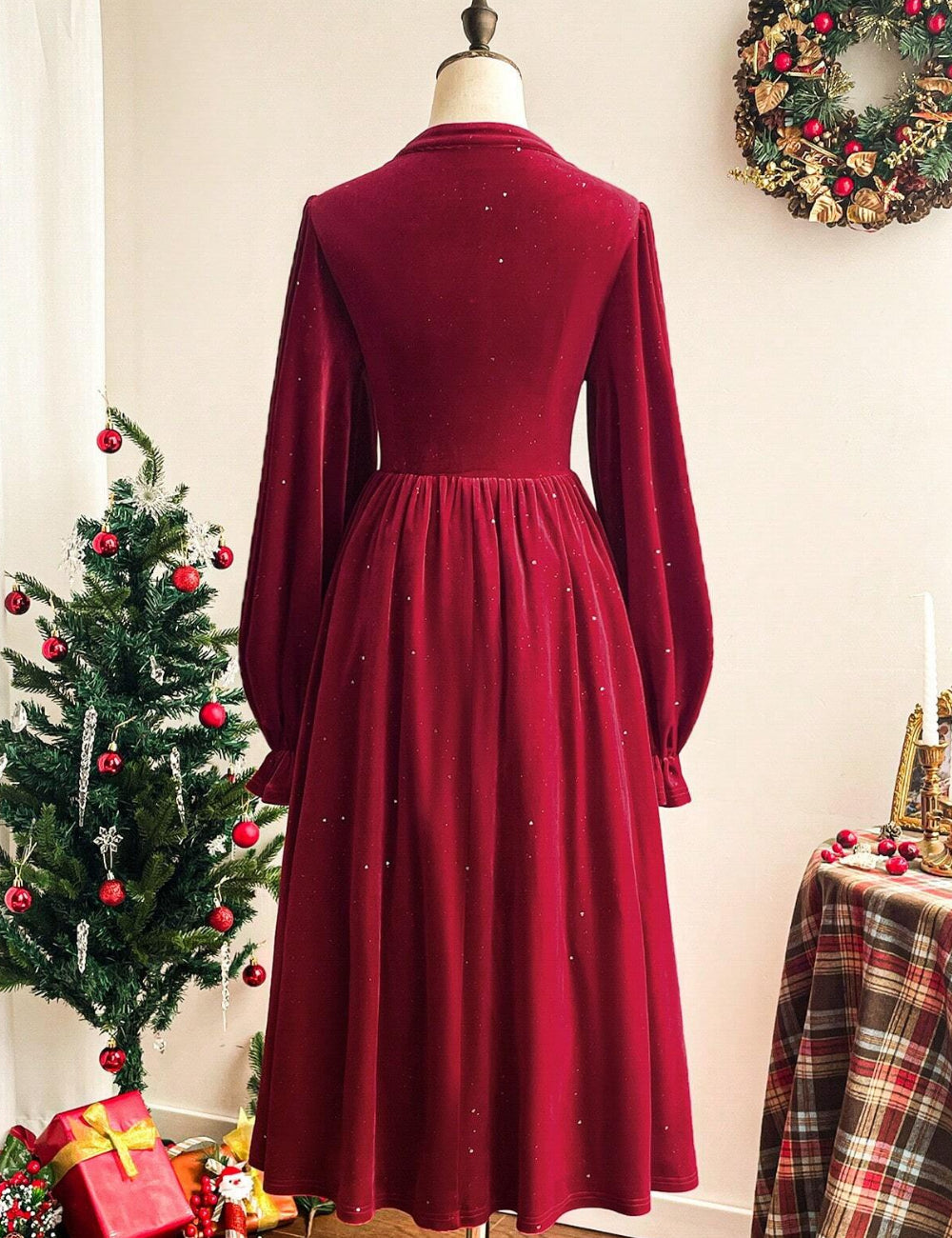 Rochie midi Shein, vișiniu