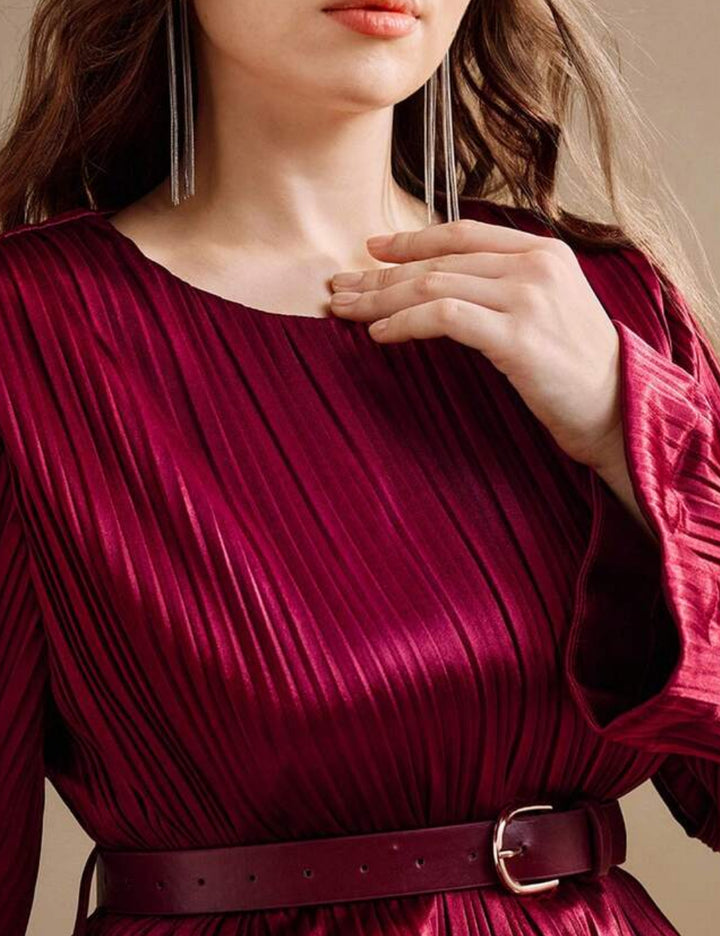 Shein Anewsta midi ruha, bordó