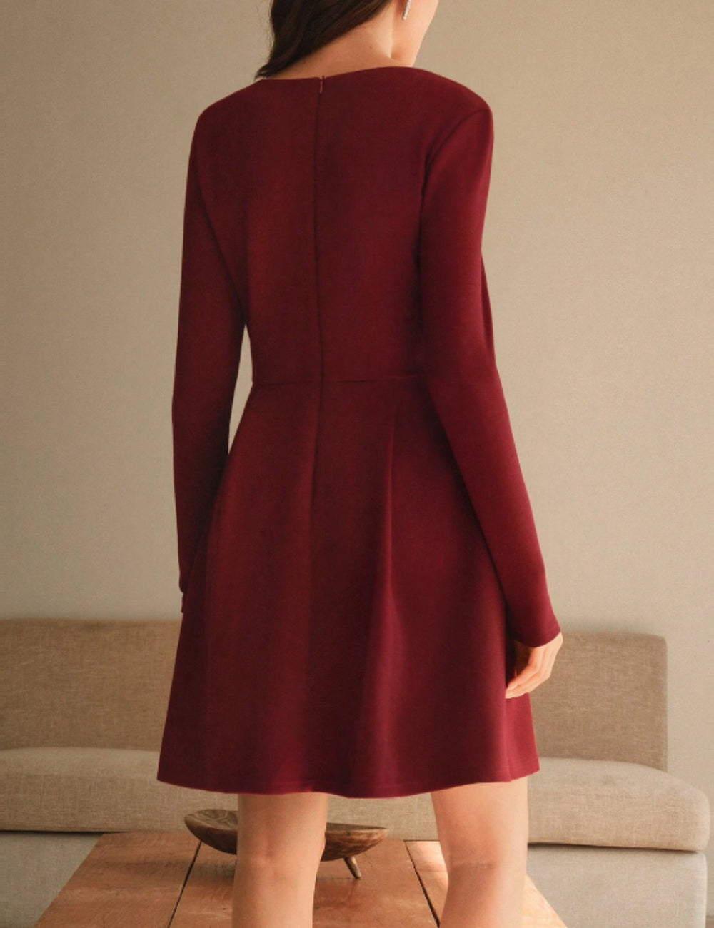 Rochie midi Shein MOTF, vișiniu