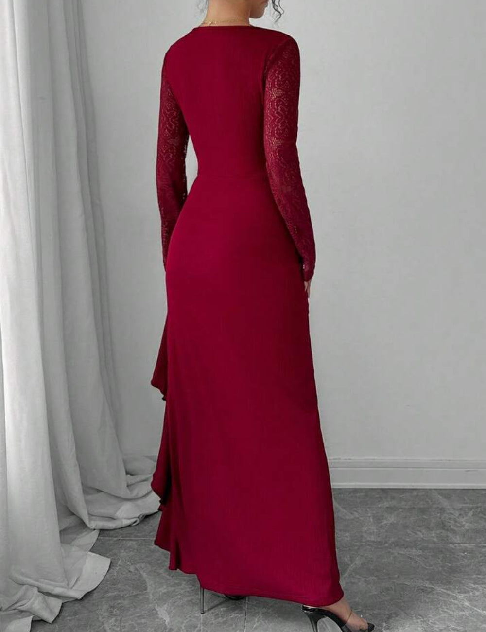 Rochie midi Shein, vișiniu