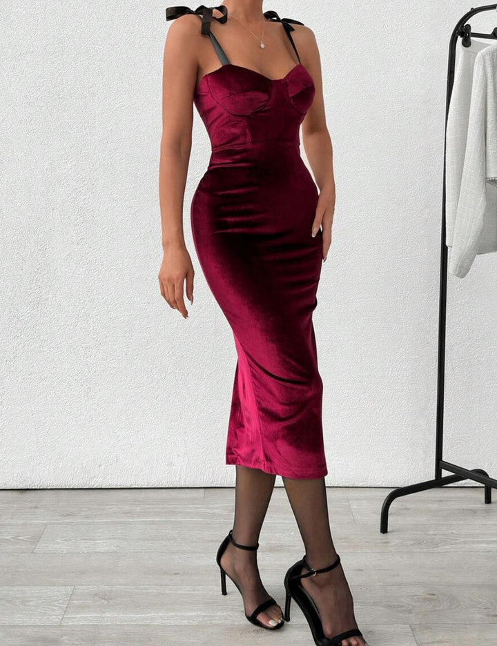 Rochie midi Shein, vișiniu