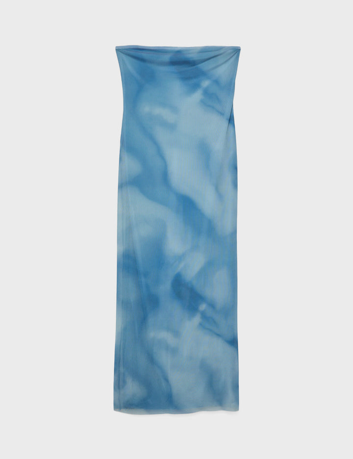 Stradivarius midi ruha, kék