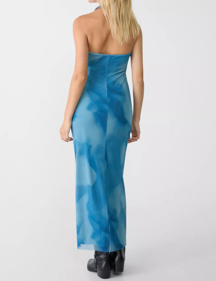Stradivarius midi ruha, kék