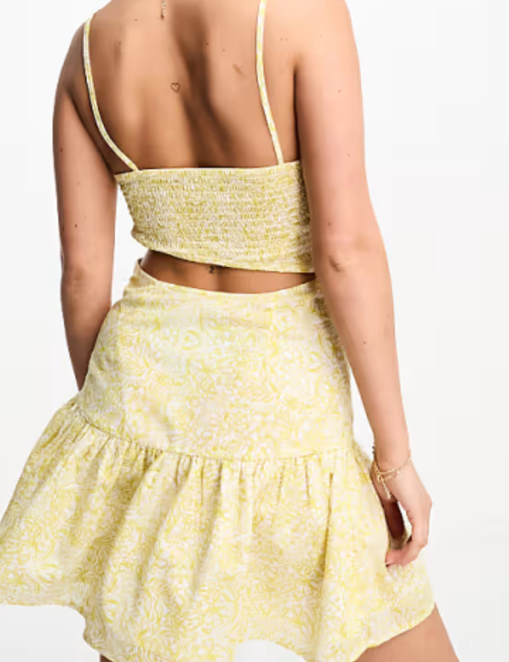 Stradivarius midi ruha, sárga