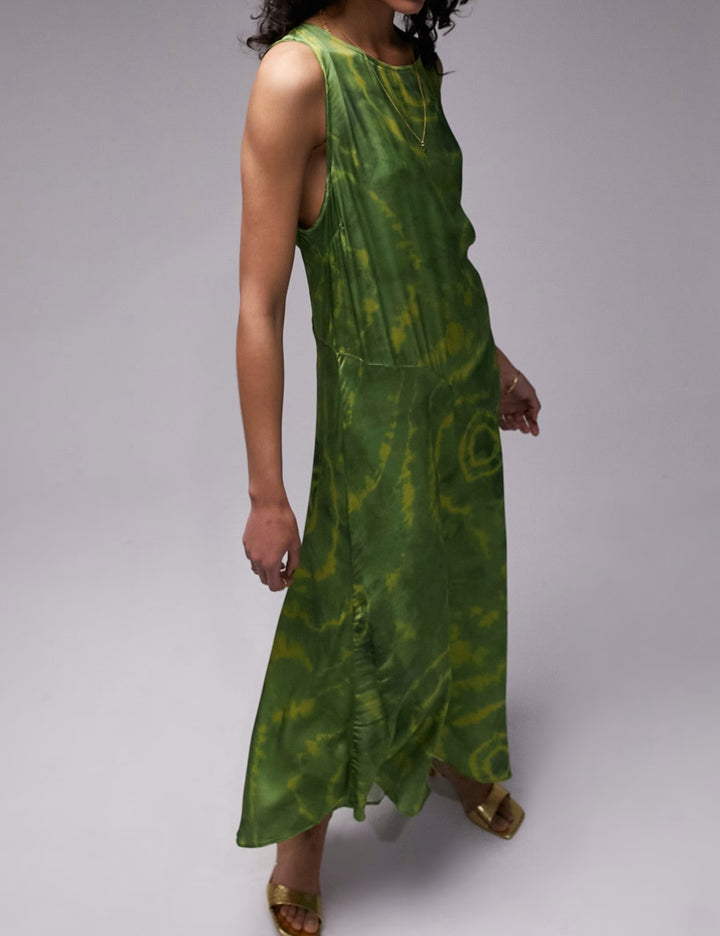 Topshop midi ruha, zöld