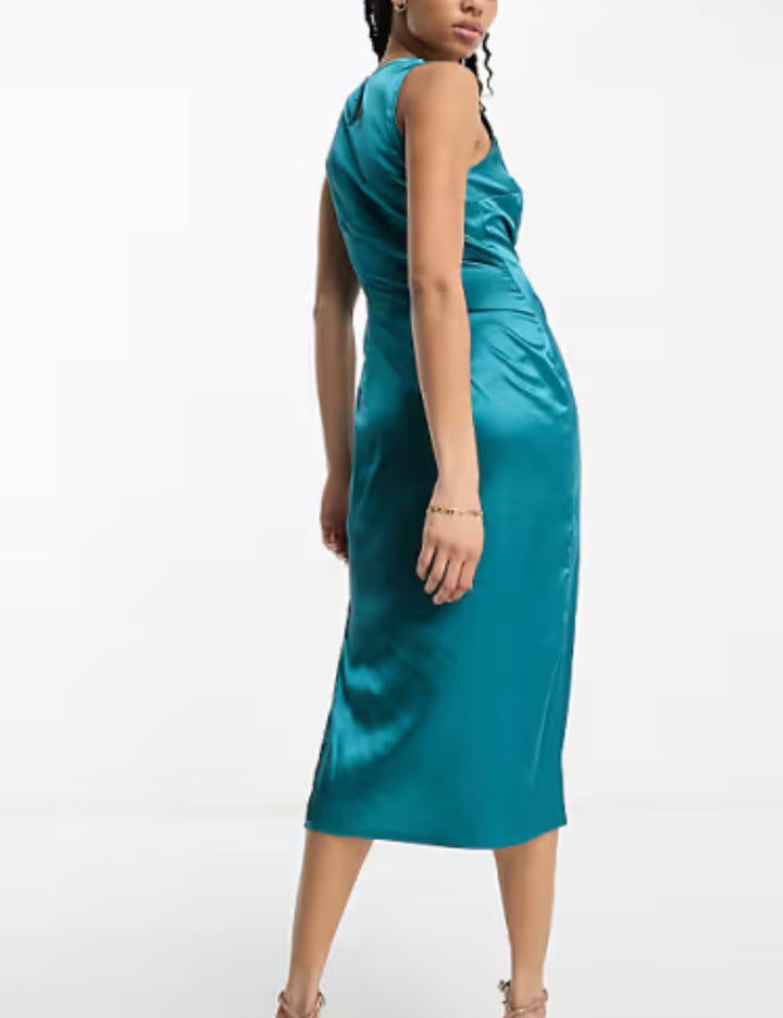 Urban Threads midi ruha, kék