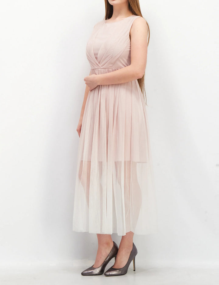 Vero Moda midi ruha, rózsaszín