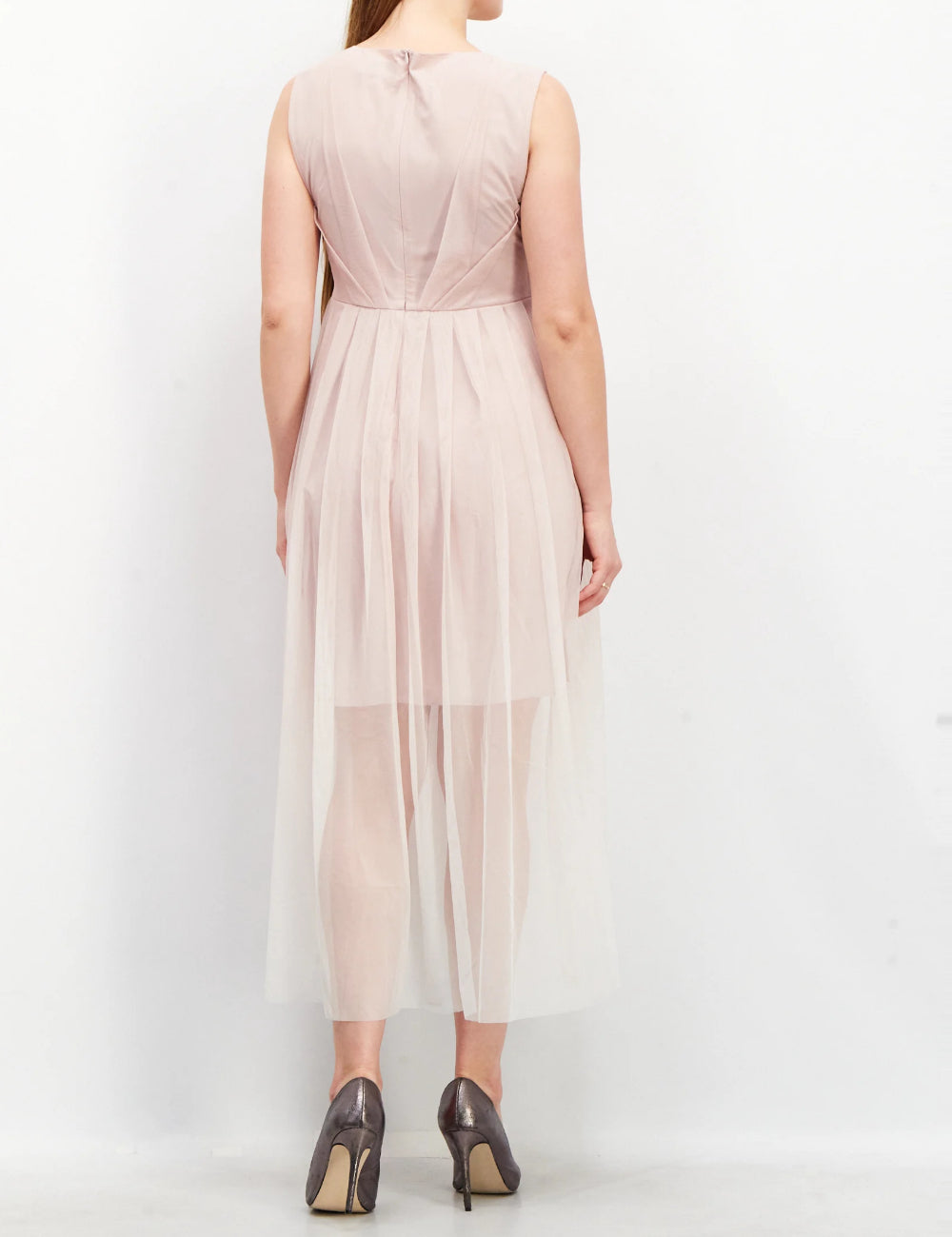 Vero Moda midi ruha, rózsaszín