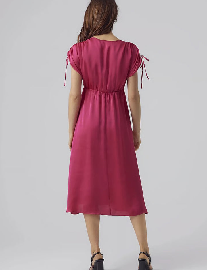 Vero Moda midi ruha, rózsaszín