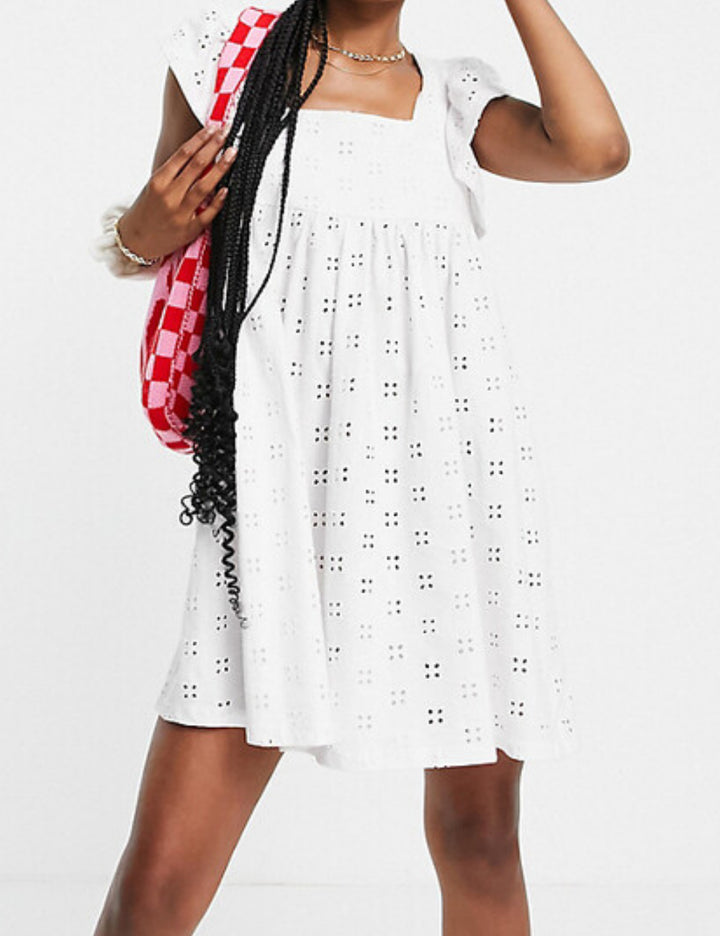 Rochie mini ASOS, alb