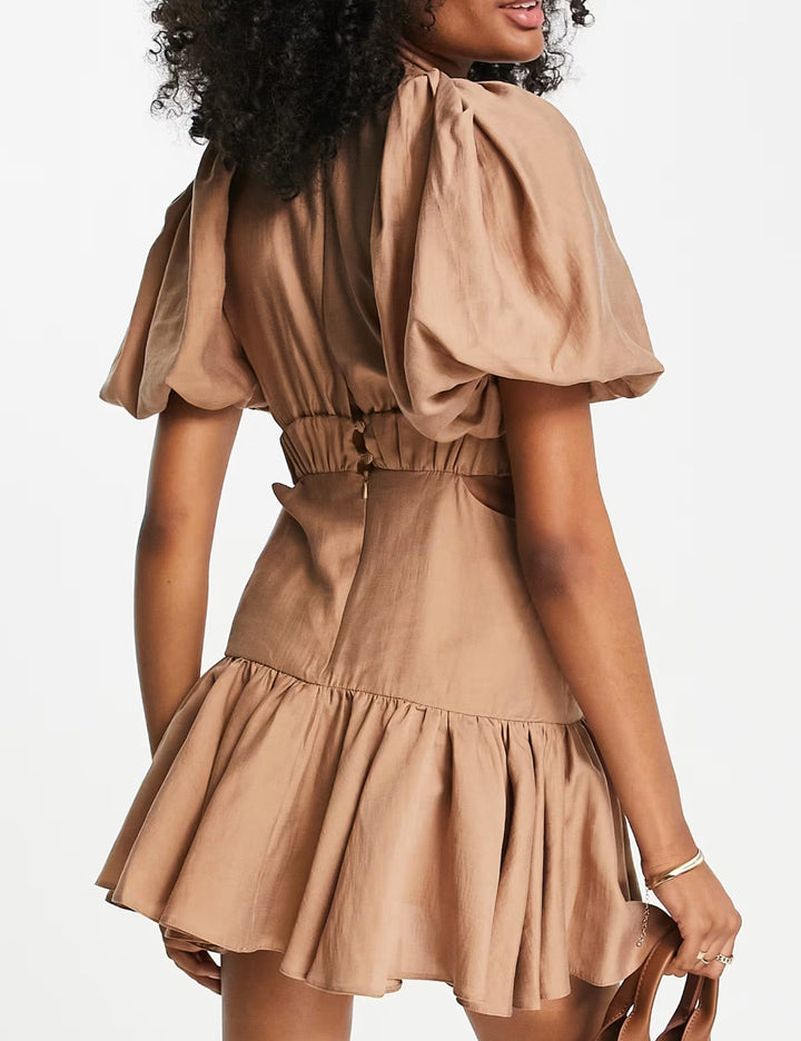 Rochie mini ASOS, bej