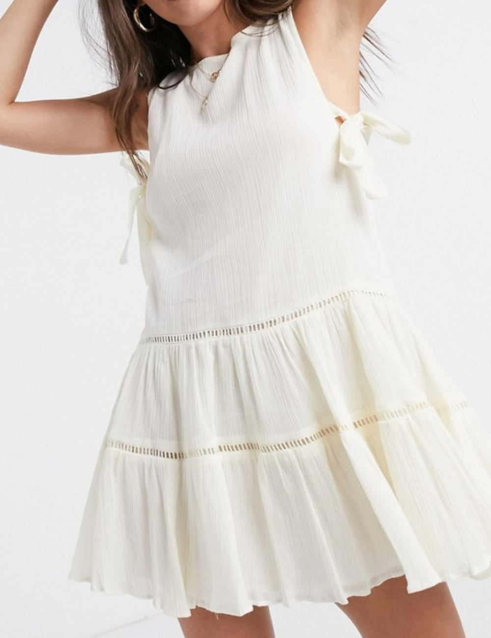 ASOS krémszínű mini ruha