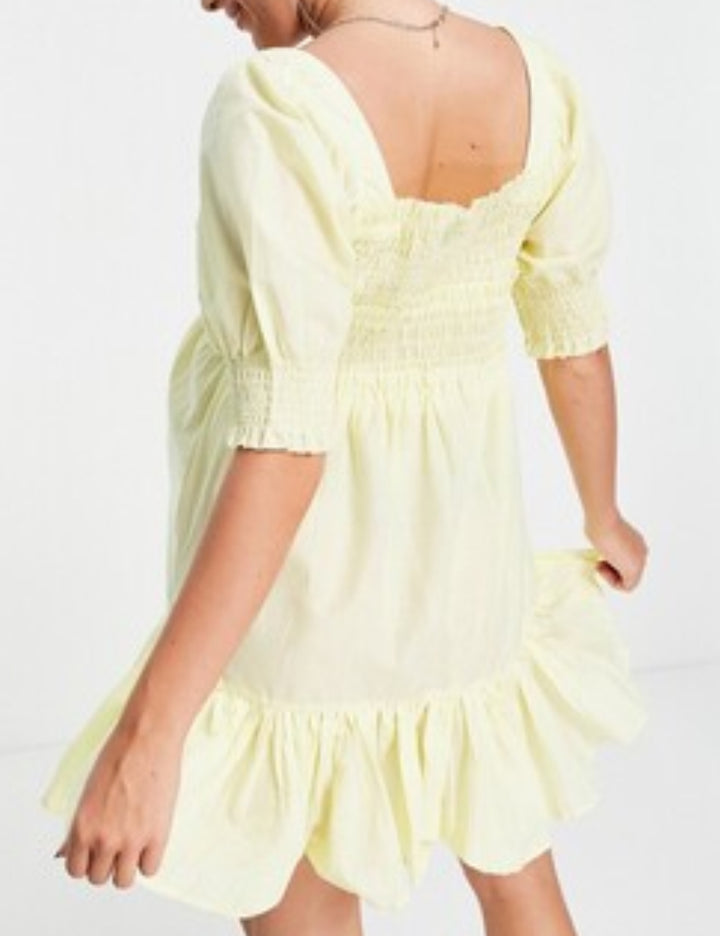 ASOS mini ruha, sárga