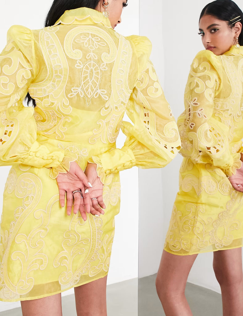 ASOS mini ruha, sárga
