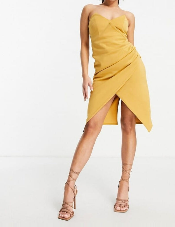 ASOS mustársárga miniruha