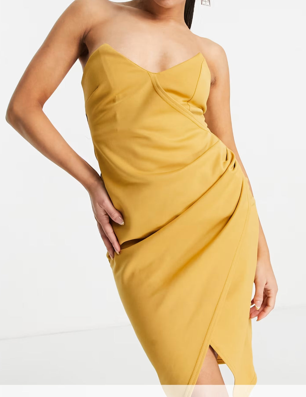 ASOS mustársárga miniruha