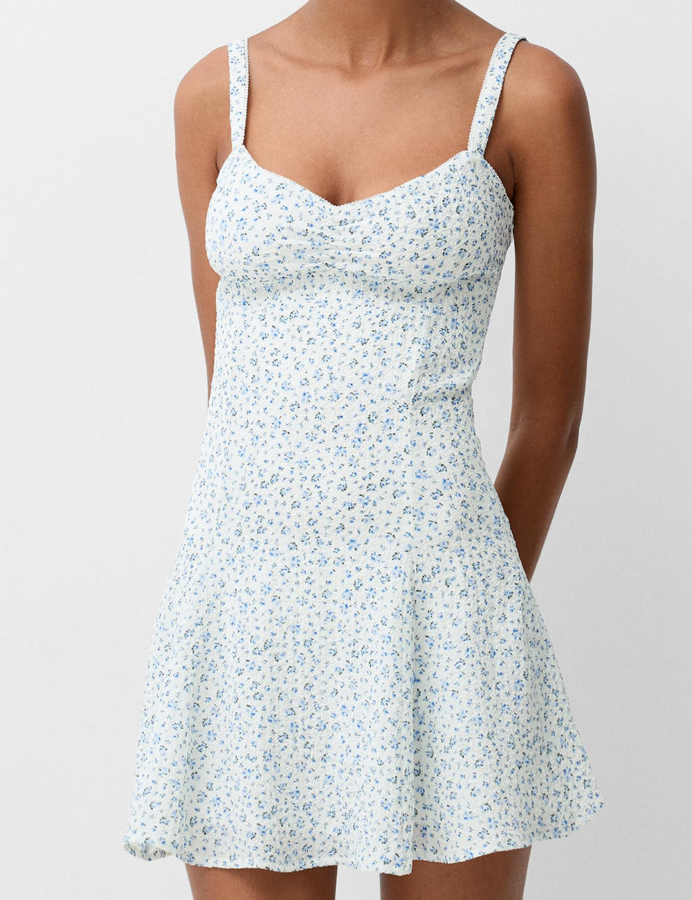 Rochie mini Bershka, alb