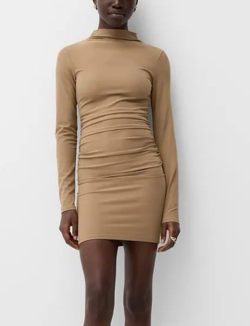 Bershka bézs miniruha