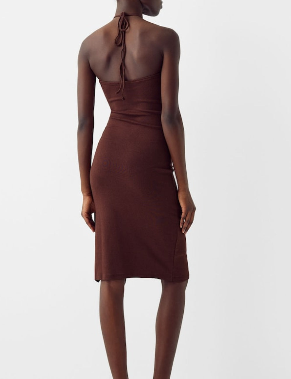 Bershka mini dress, brown