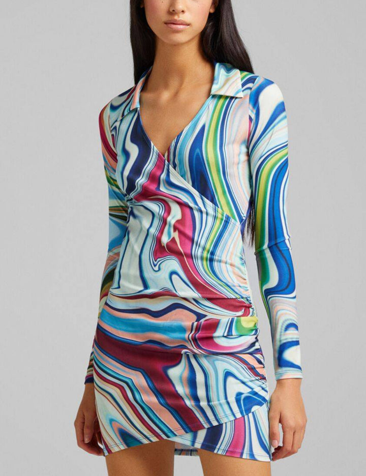 Rochie mini Bershka, mix culori
