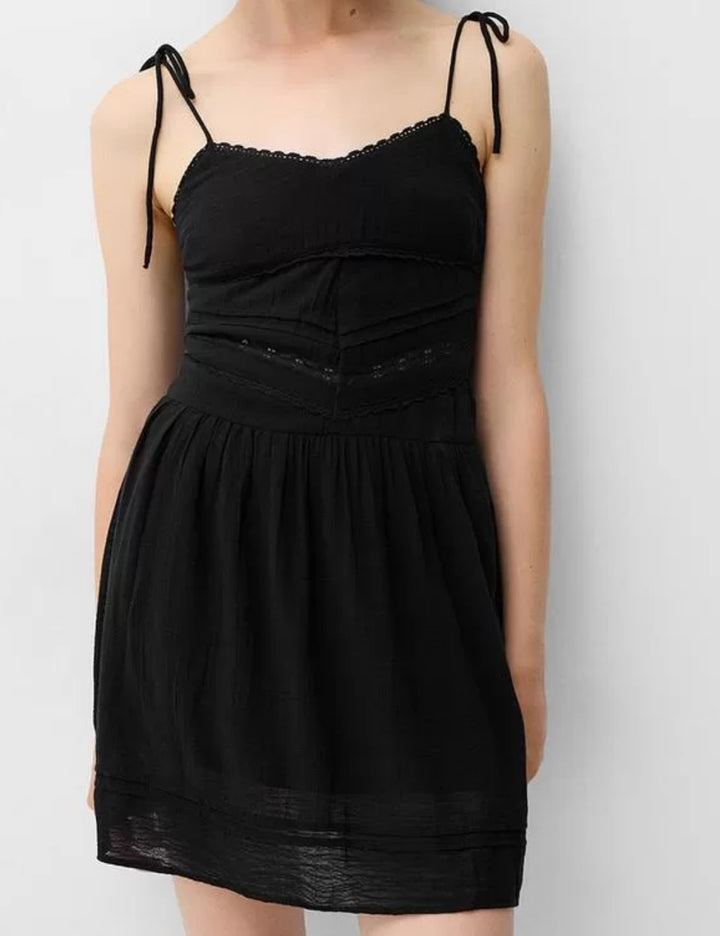 Bershka mini ruha, fekete