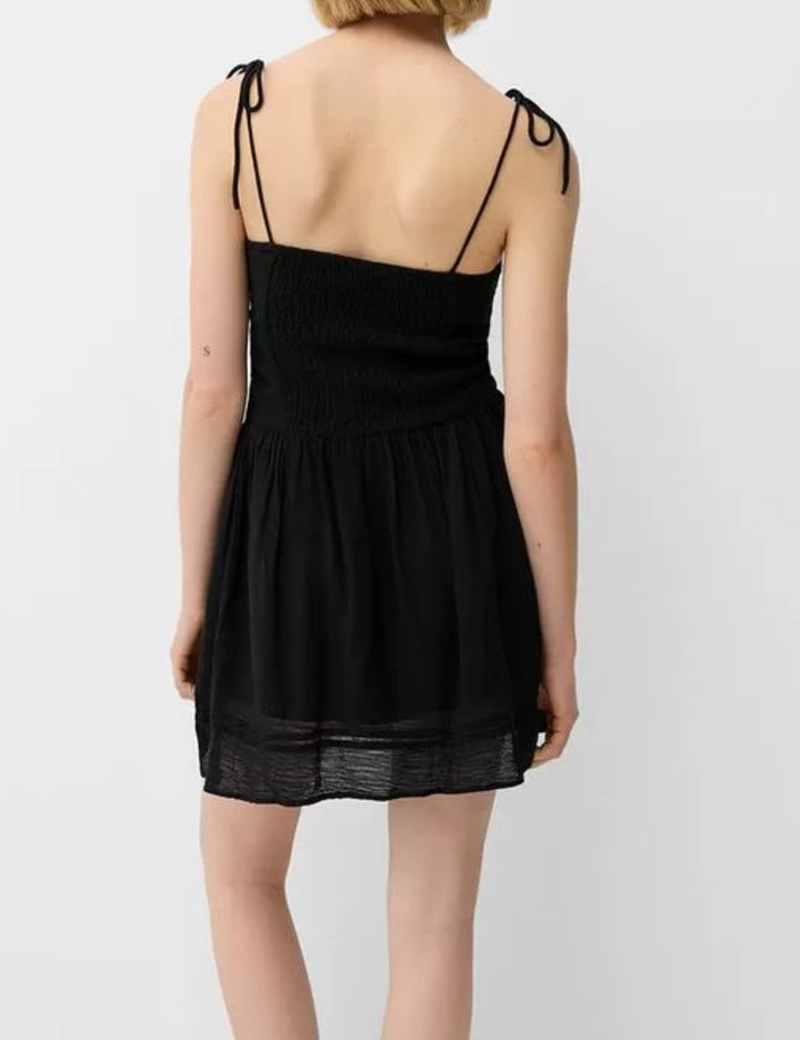 Bershka mini ruha, fekete