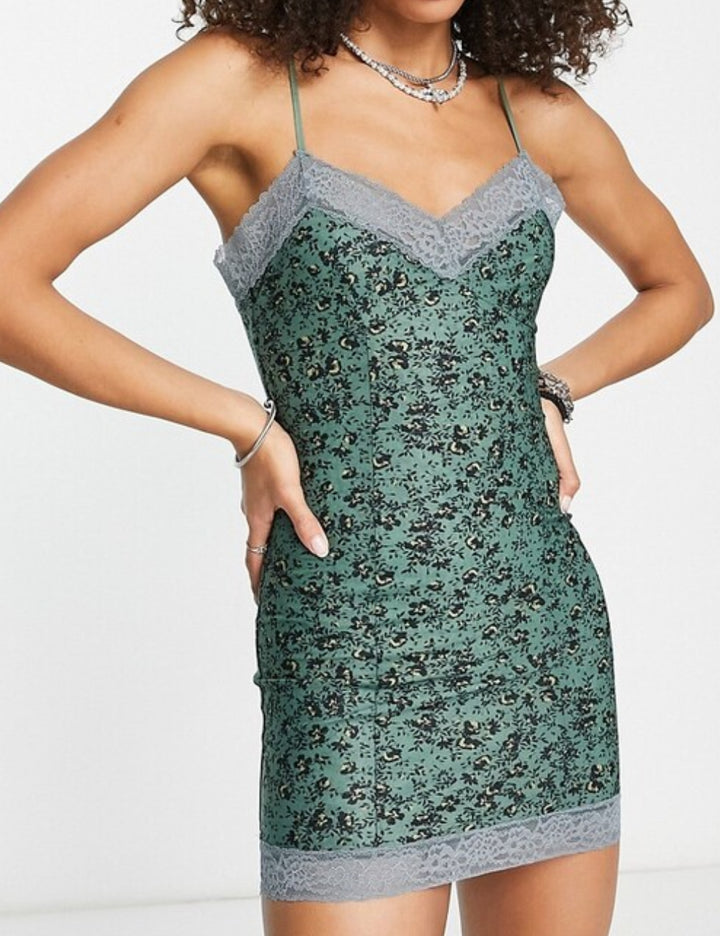 Free People mini ruha, zöld