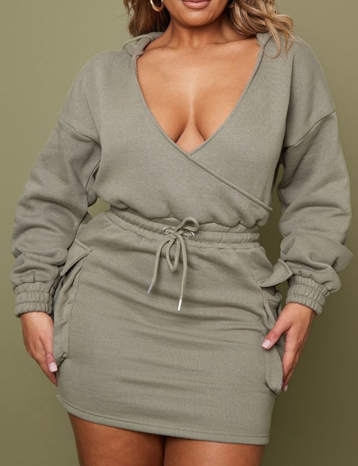 PRETTYLITTLETHING mini ruha, khaki