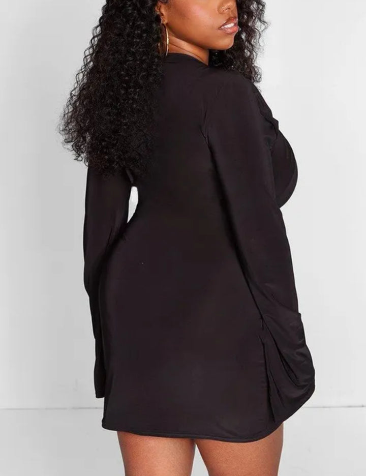 PRETTYLITTLETHING mini ruha, fekete