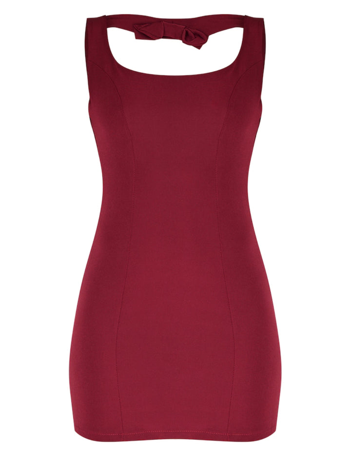 PRETTYLITTLETHING mini ruha, bordó