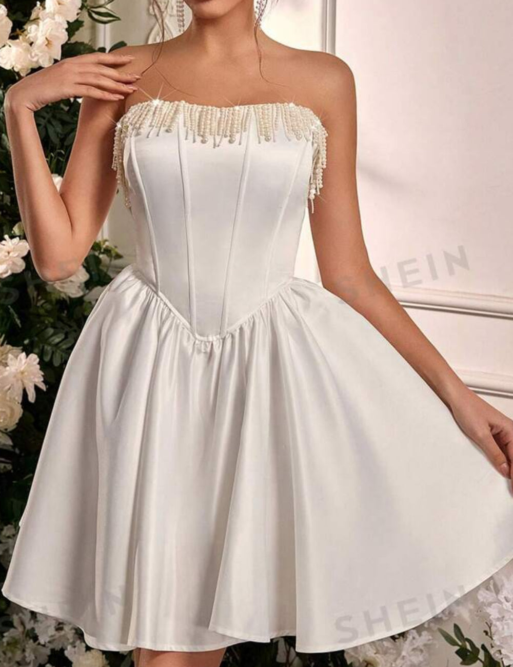 Rochie mini Shein, alb