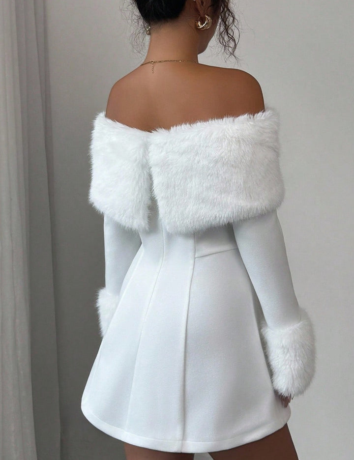 Shein mini ruha, fehér