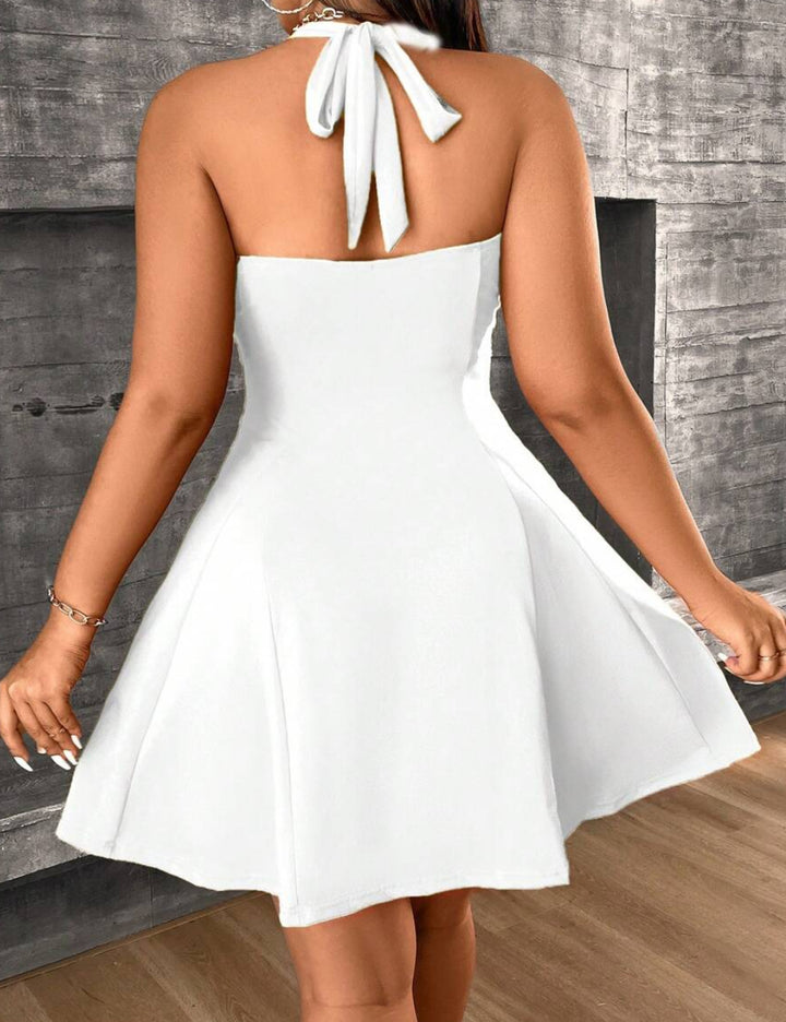 Shein Curve+ miniruha, fehér